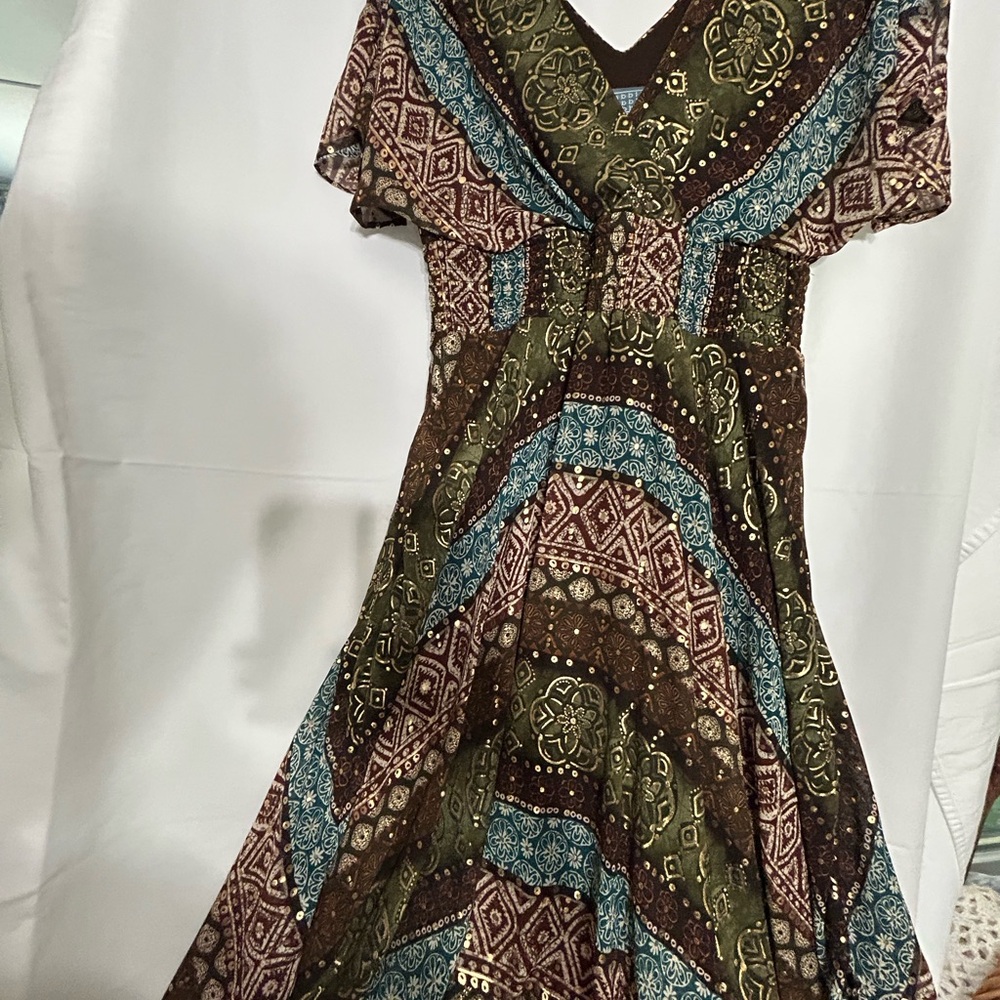 Rabbit Rabbit Rabbit Earthy Tones Maxi Dress